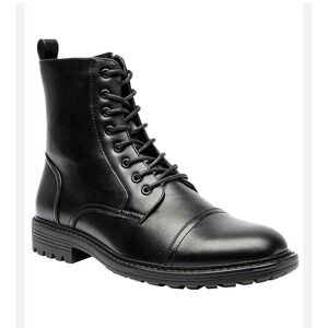 Nick Graham Brave Mens Black Cap Toe Combat Boots Lace Up FN1100208 Size 8.5M